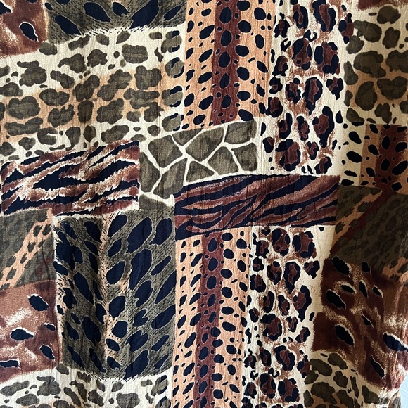 90s Vintage Animal Allover Print Top Size  Small - Picture 6 of 6